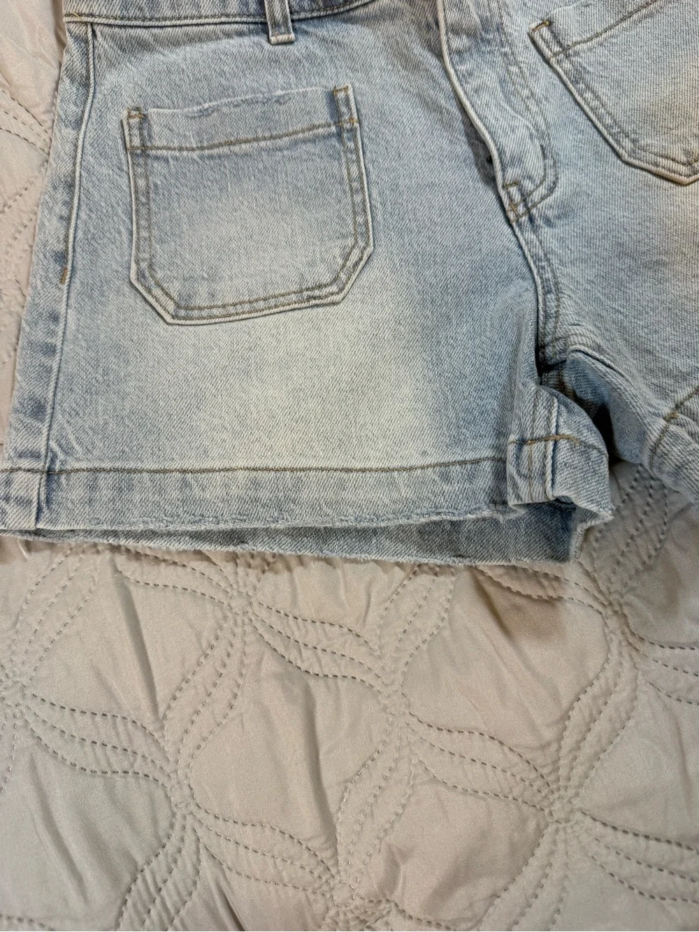 KanCan Light Wash High Rise Denim‎ Mom Shorts Medium